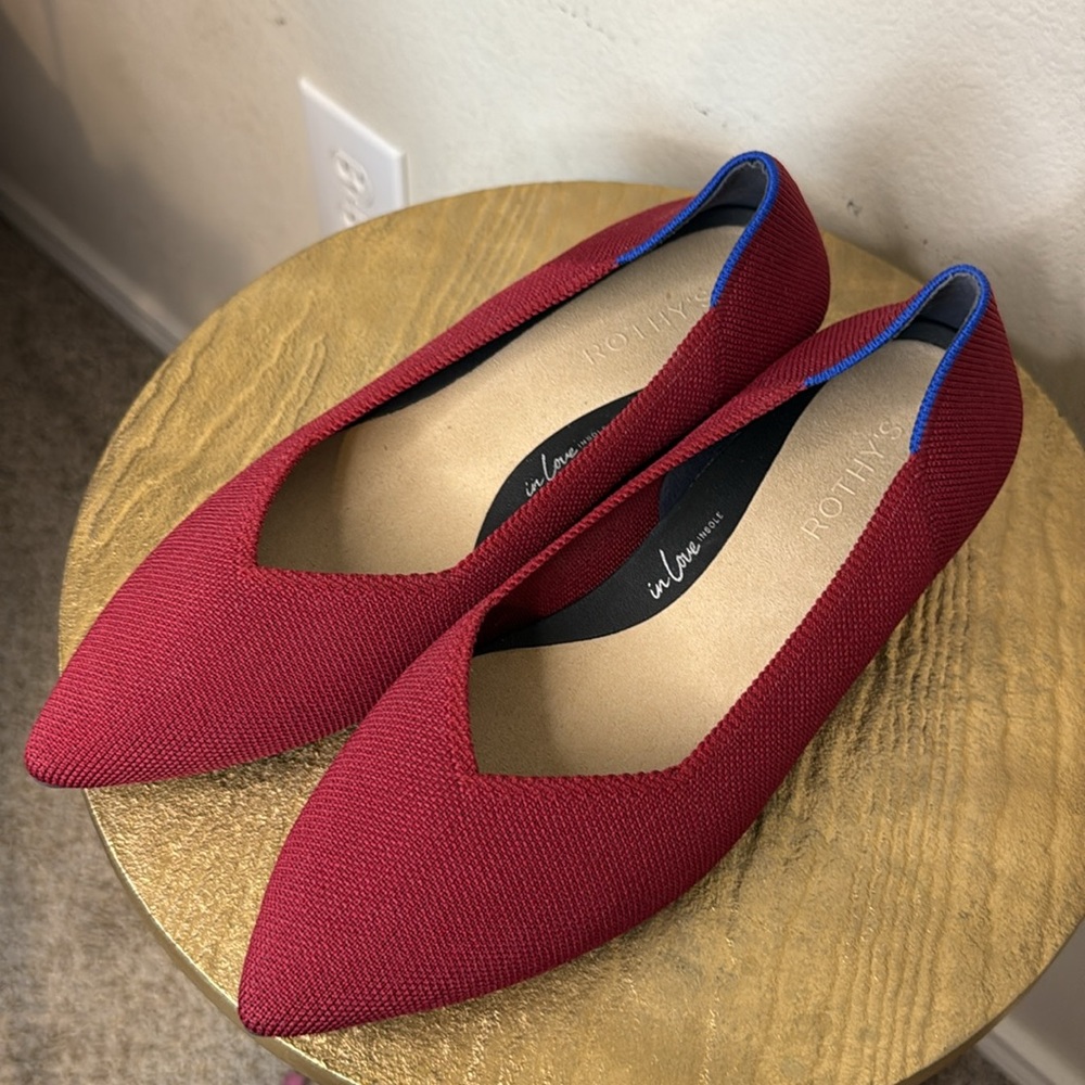 Rothy's The High Point, Autumn Red Size 9women NWT - Picture 10 of 12
